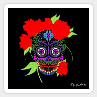 roses and adela catrina ecopop Magnet